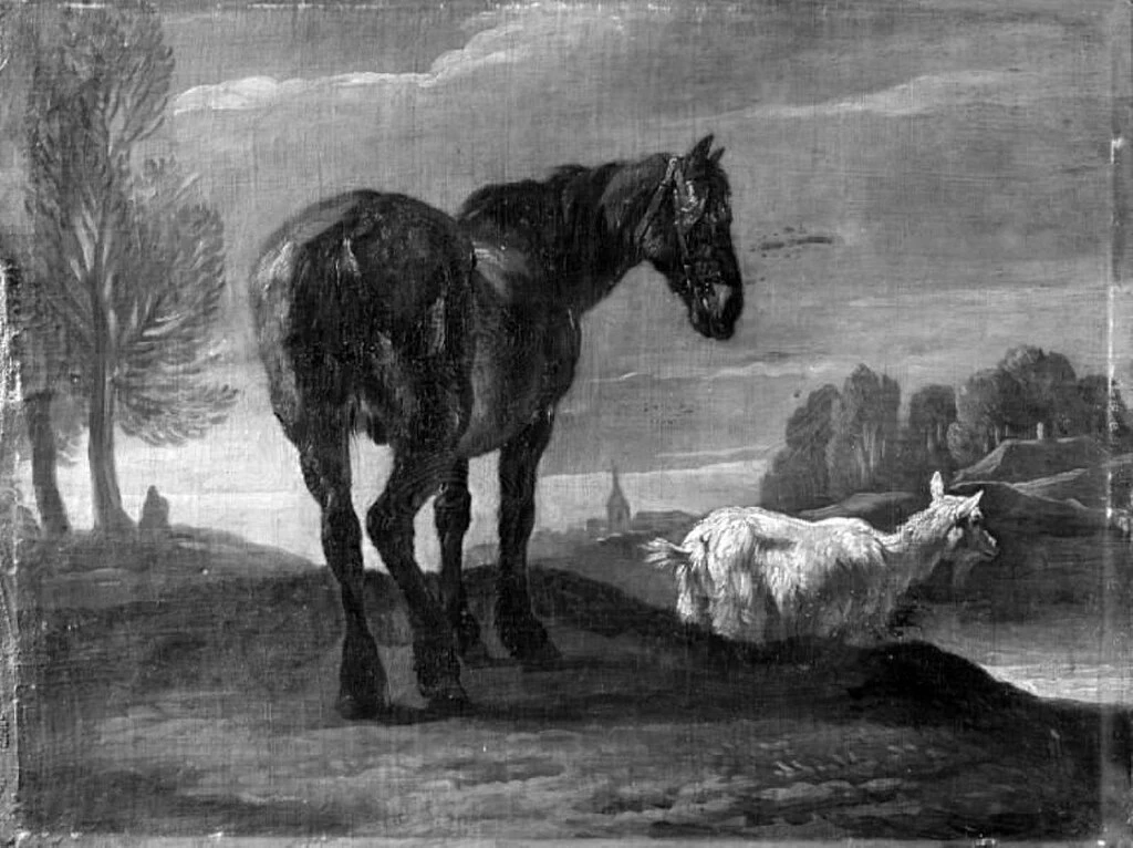 Un paesaggio con un cavallo e una capra - Statens Museum for Kunst, Copenaghen